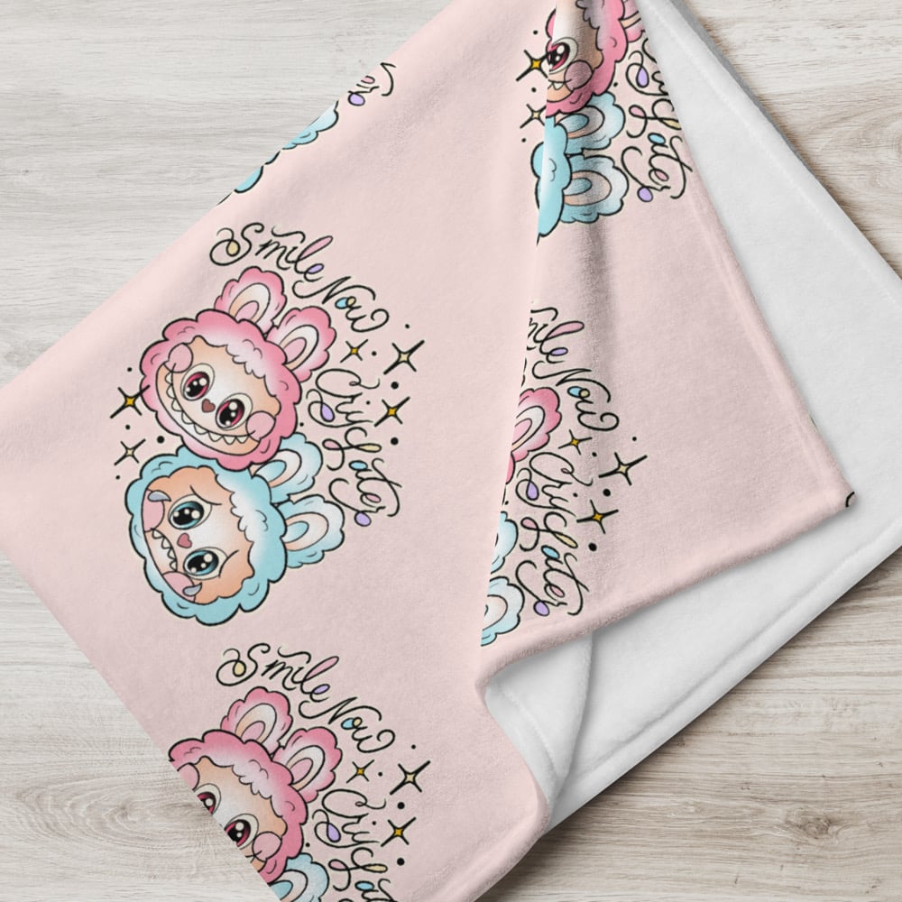 Image of SMILE CRY Lafoofoo Throw Blanket