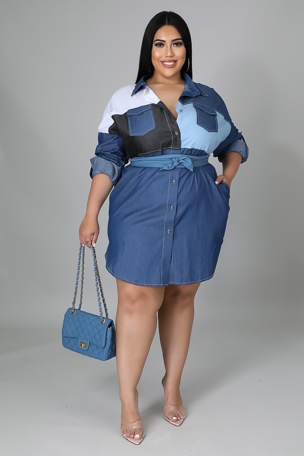 Image of Casual Denim Dress