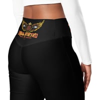 Image 5 of Black and Orange Flare Leggings