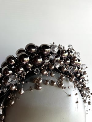 Image of Gun metal bauble headband