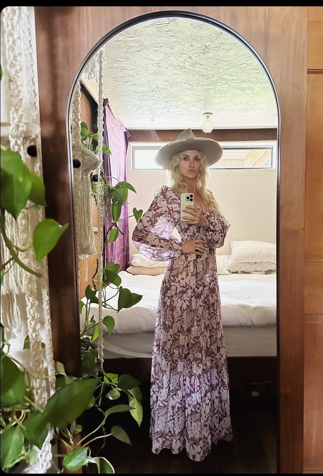 early 70s ethereal wildflower bohemian dream dress