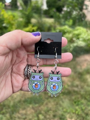 Goblin Core Gloombeez acrylic earrings