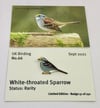 White-throated Sparrow - September 2021 - UK Birding - Enamel Pin Badge