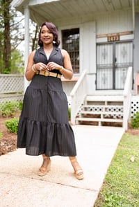 Image 1 of Collared Dress w/Tan Belt