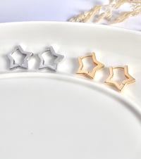 Image 4 of Star Huggie Earrings