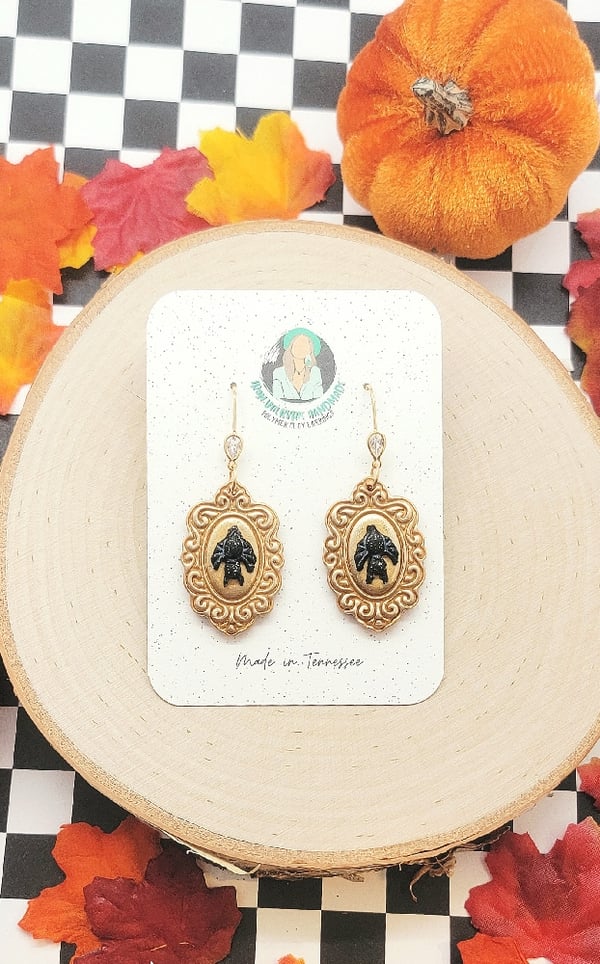 Image of Bat Cameo Dangles