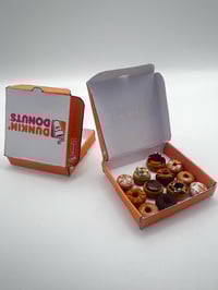 Image 1 of miniature dozen dunkin donuts *halloween edition* 1:12 scale 