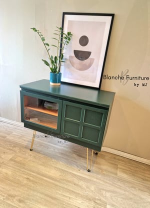 Image of TV / Media Sideboard in Emerald Green on Hairpin legs, by Nathan