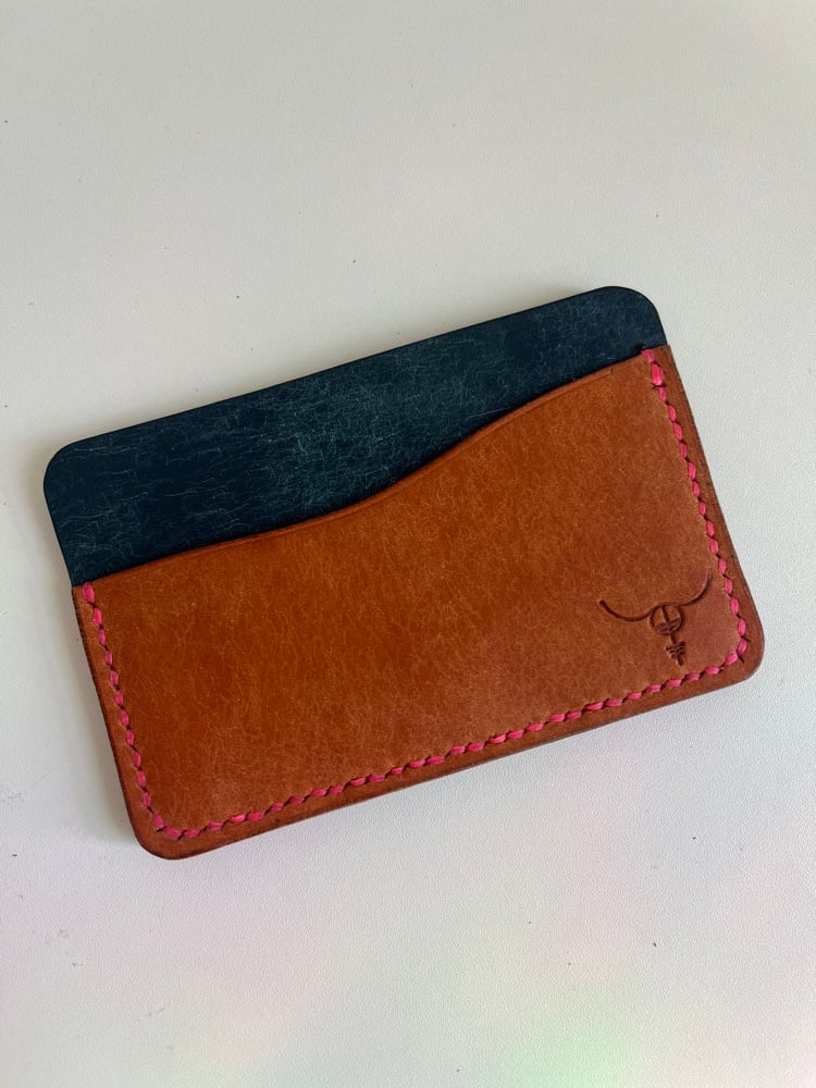 Image of Olmo/Sapphire Pueblo (Neon Pink)  Horizontal Cardholder 