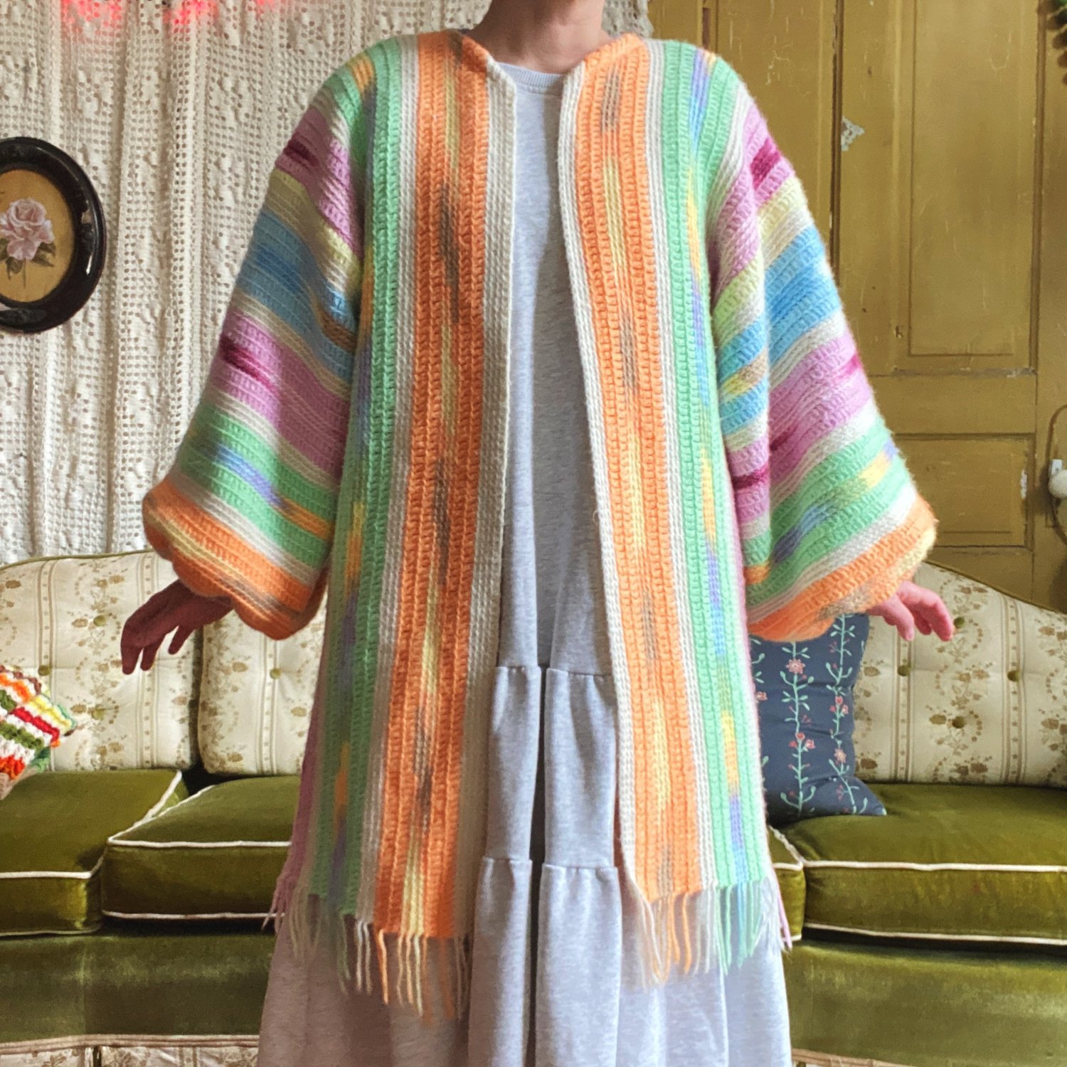 Image of Southwest Sugar Sunset Granny Sweater