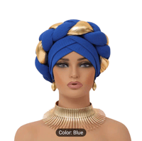 Image 4 of New African Ethnic Sponge Twist Braid Turban Hat