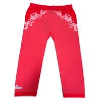 Image 4 of Adidas Stella McCartney Climalite Red Floral 3/4 Yoga Legging Size L - NWT