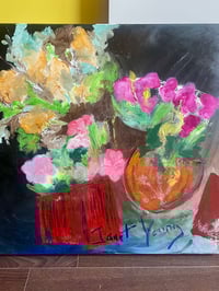 Image 3 of Fun Oil Floral on Canvas