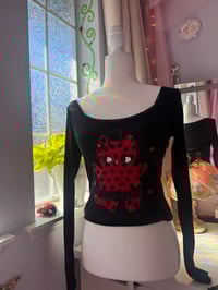 Image 4 of Ladybug Baby Kitty Top 🐞🐱♡ (S)