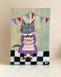 Image 2 of Original painting -strawberry cake 