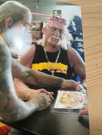 Image 3 of Hulk Hogan unofficial GPK puzzle sketch card print 