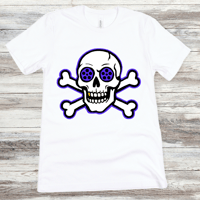 White Tee Shirt Skull Front Only