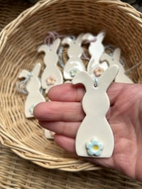 Image 3 of Ceramic Floppy Ear Flower Bottom Bunny decoration
