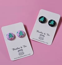 Image 1 of Christmas Tree Fabric Studs - SKU 256