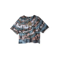 Image 1 of L Crop Tee in Ember Ice Dye 2