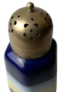 Image 7 of Vtg 30s Sugar Shaker Sifter Muffineer JWT Porcelain Hand Painted EPNS Stunning