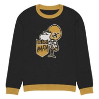 Image 10 of Vintage "Chin Man" Mafia Knitted crew neck sweater