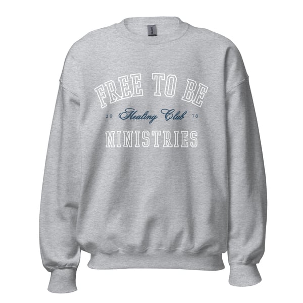 Image of Free to Be Healing Club Crewneck - Grey