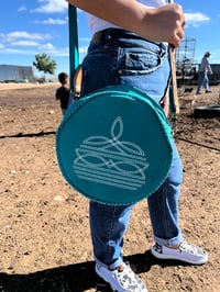 Image 1 of Turquoise Boot stitch purse