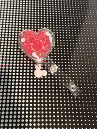 Image 3 of Mickey heart badge reel 