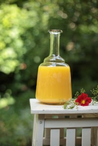 Image 1 of Karaffe, ca 75ml, Glas mit sehr schönem KleeblattSchliff