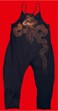 Image 2 of “SERPANT” CUSTOM BLEACH PAINTED OVERAIZED ROMPER LARGE