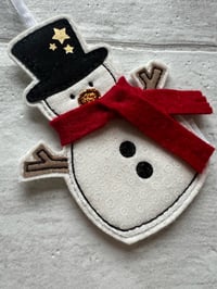 Image 5 of Top Hat Snowman Decoration 