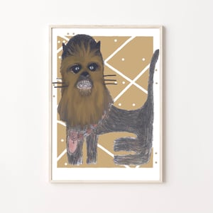 Cat ~ Chewbacca  print A4/ A3