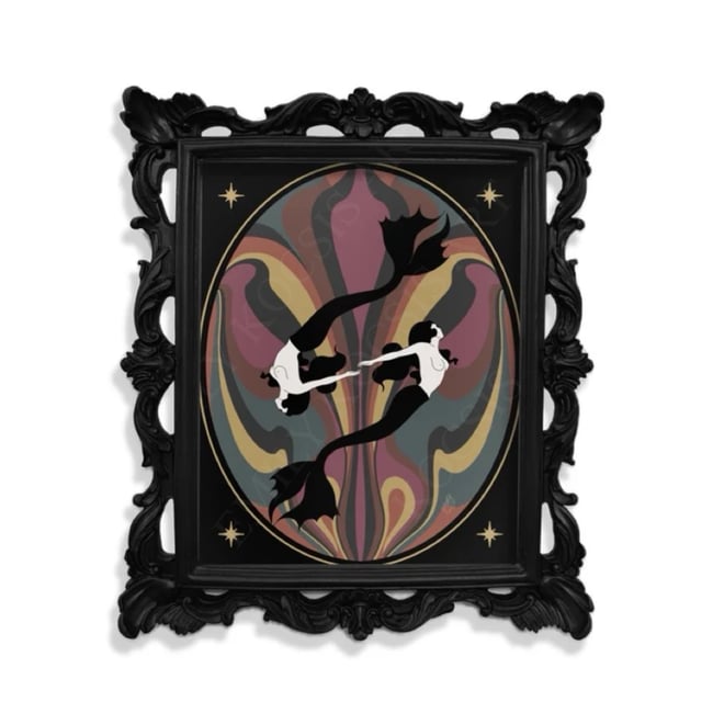 Original Art Print // ‘Pisces’ Dark Fantasy Psychedelic Mermaids 