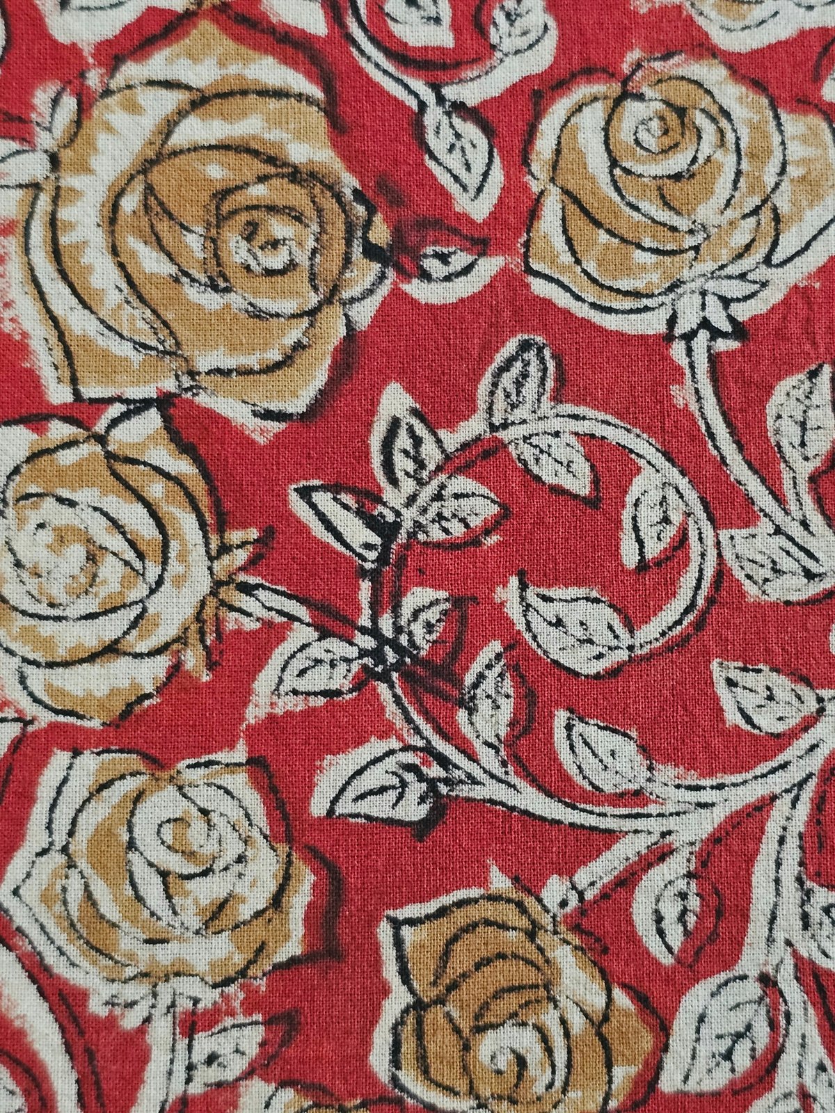 Image of Namaste fabric rosier rouge 