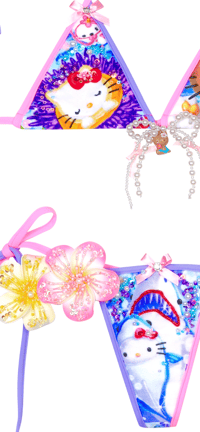 Image 7 of underwater friends & tanned hellokitty sand play