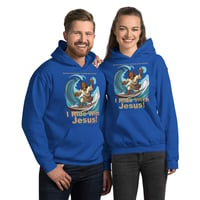 Image 9 of I Ride With Jesus Surfing Dark Unisex Hoodie