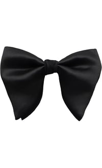 Image of Black Satin Oversized Bowtie