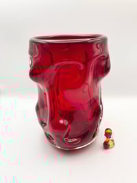 Whitefriars Red Glass Knobbly Vase