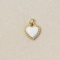 White Heart Charm