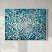 Image 15 of 'Azure stellae 10' - 124x95cm, FRAMED in Natural Oak