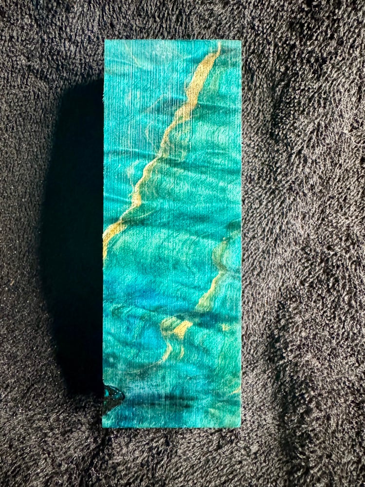 Image of Teal Quilted Maple Knife Block