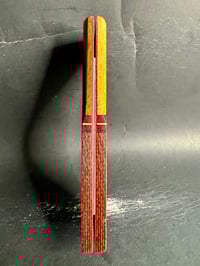 Image 4 of Giraffe Bone & Red GLOW Carbon Fiber Segmented Knife Scales