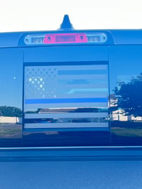 Image 1 of 2019+ Ram Sliding Window Thin Line American Flag