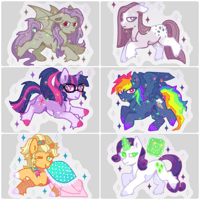 MLP G4 Alternate Main Six Star Stickers