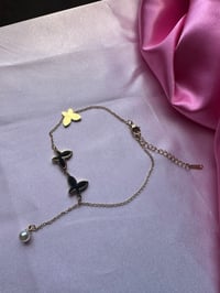 Image 1 of Black Butterfly Anklet 