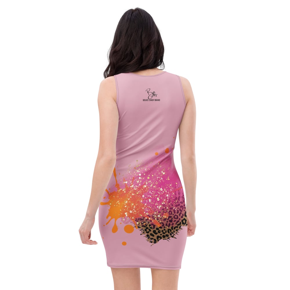 Image of Hippie Abstract Leopard Fitted Dress