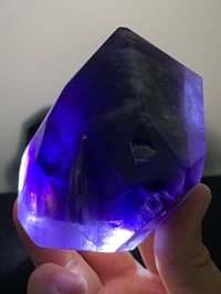 Image 9 of Blue Flash Amethyst Phantom Polished Freeform Zambia #2696 