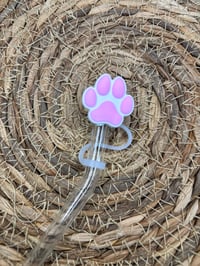 Image 1 of Paw Prints Straw Topper