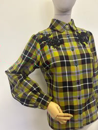 Image 2 of Pure wool beaded tartan mod shirt